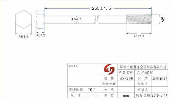 不鏽鋼長螺絲