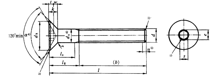 國標號gb/70.3-2000內六角沉頭螺絲，