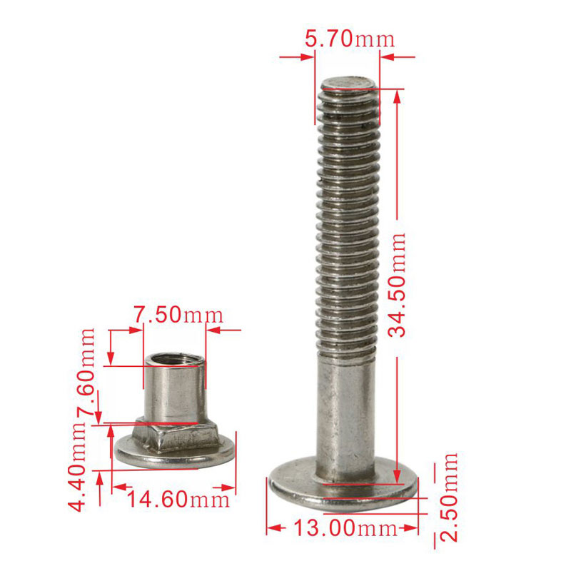 非標不鏽鋼定製扁頭螺絲機械螺絲 (2)